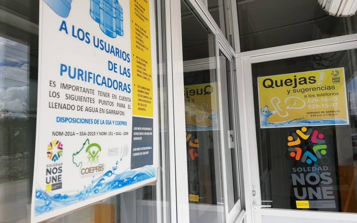 Purificadoras De Agua Gratuita Operan Normal El Sol De San Luis